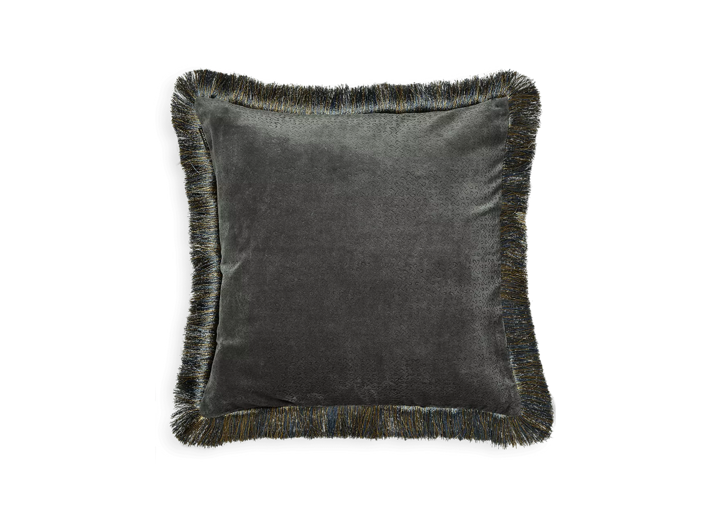 Vellore Cotton Velvet Cushion Cover 50x50cm Grey Blue