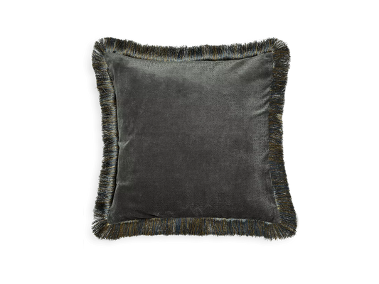 Vellore Cotton Velvet Cushion Cover 50x50cm Grey Blue