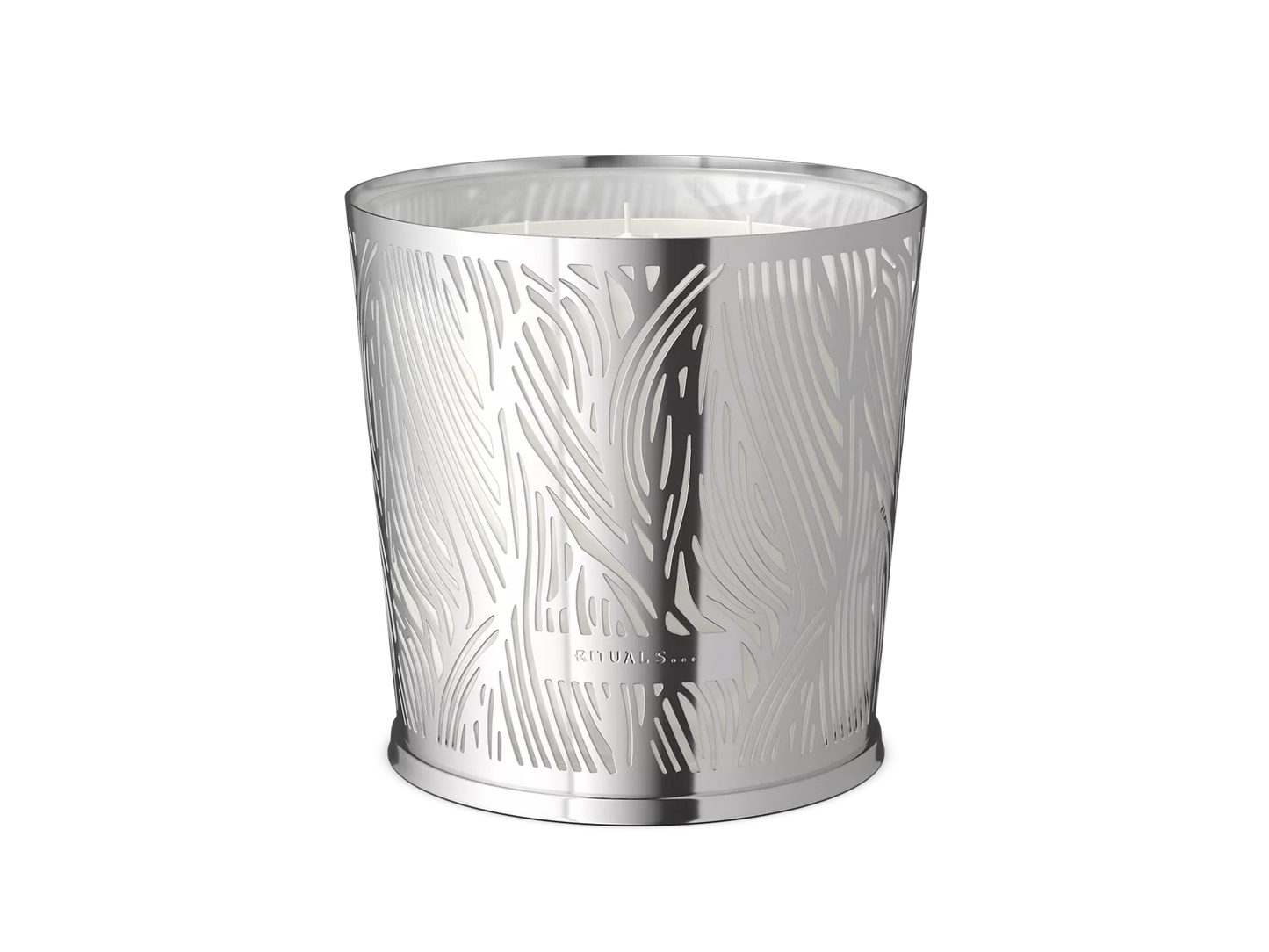 Savage Garden Candle & Metal Leaves Silver Sleeve 1600g