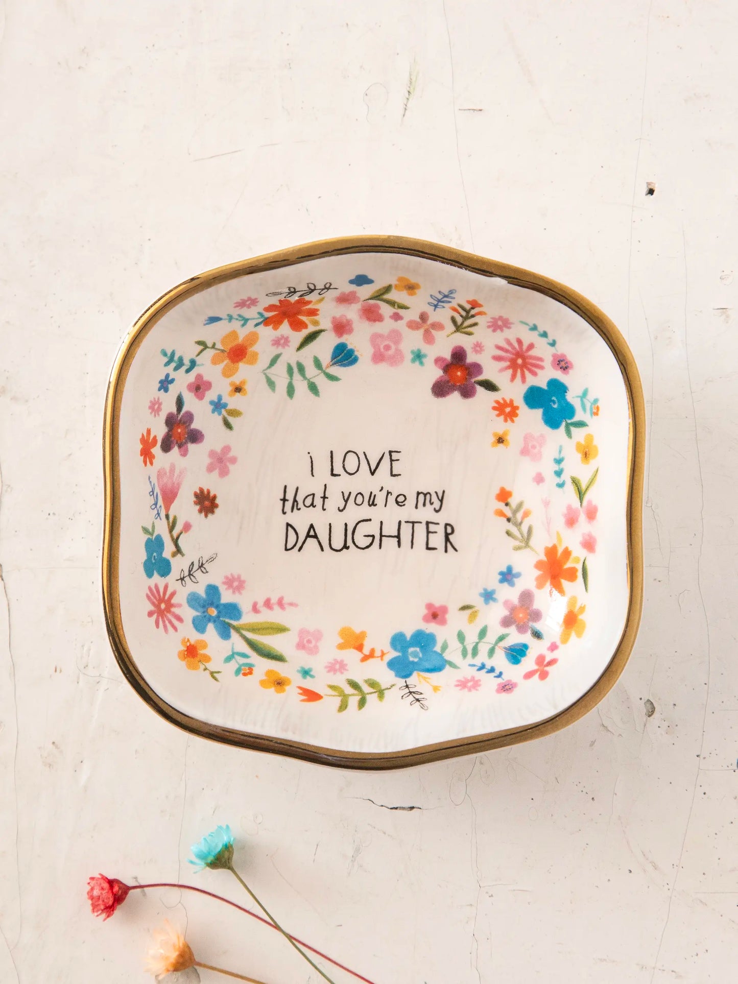 Antiqued Trinket Bowl - Daughter