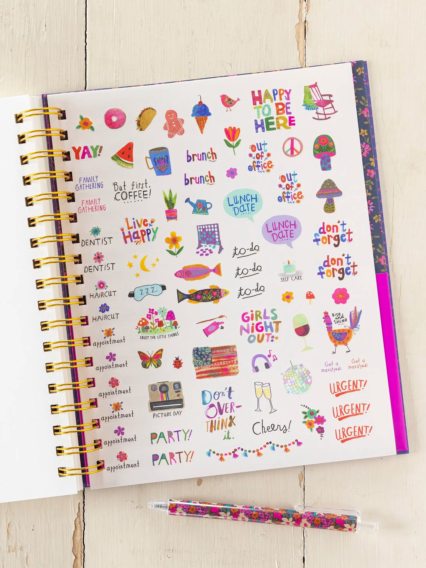 2026-27 17 Month Planner - Patchwork Be Happy