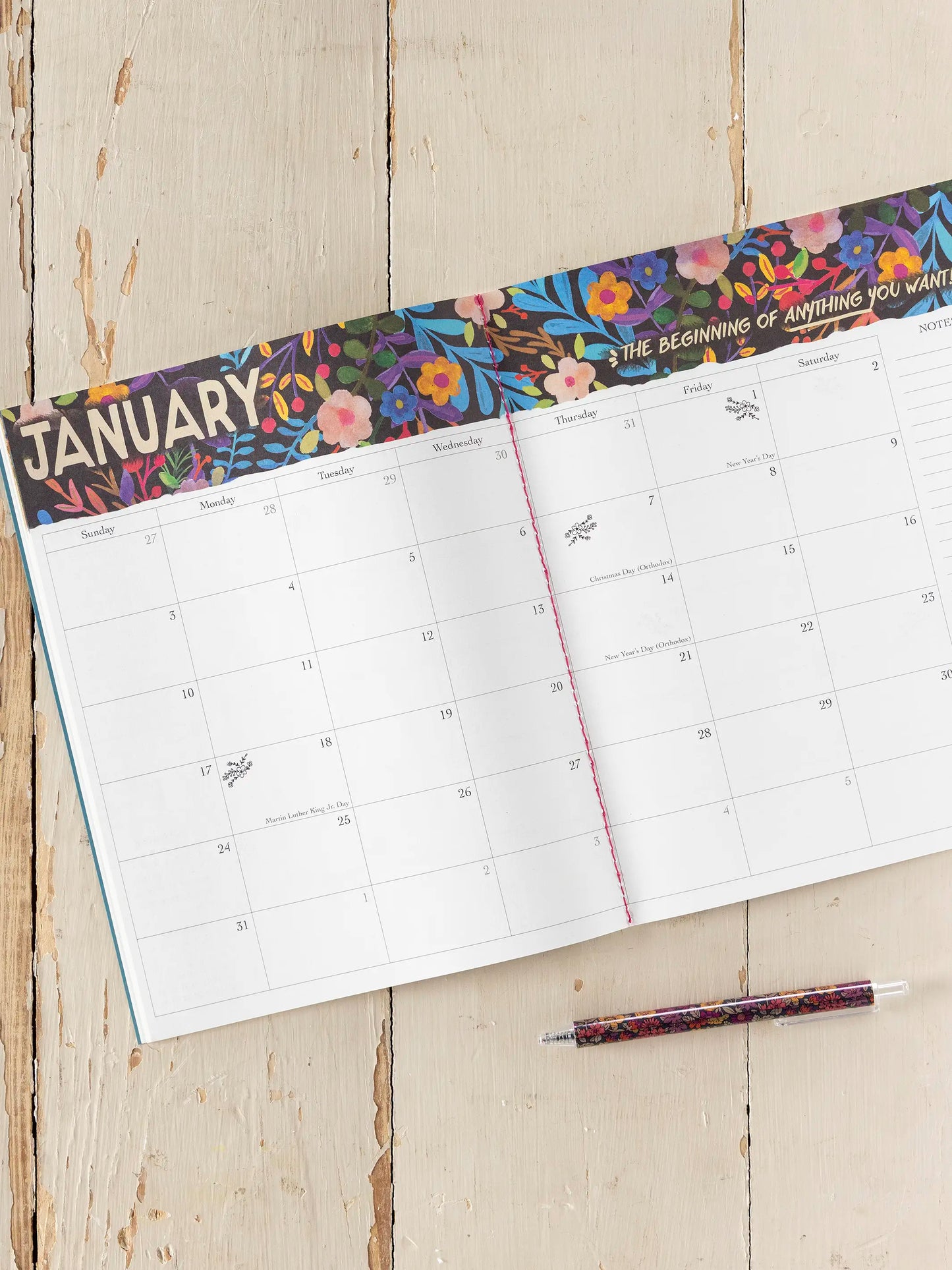 2026-27 Academic Planner - Turquoise Patchwork