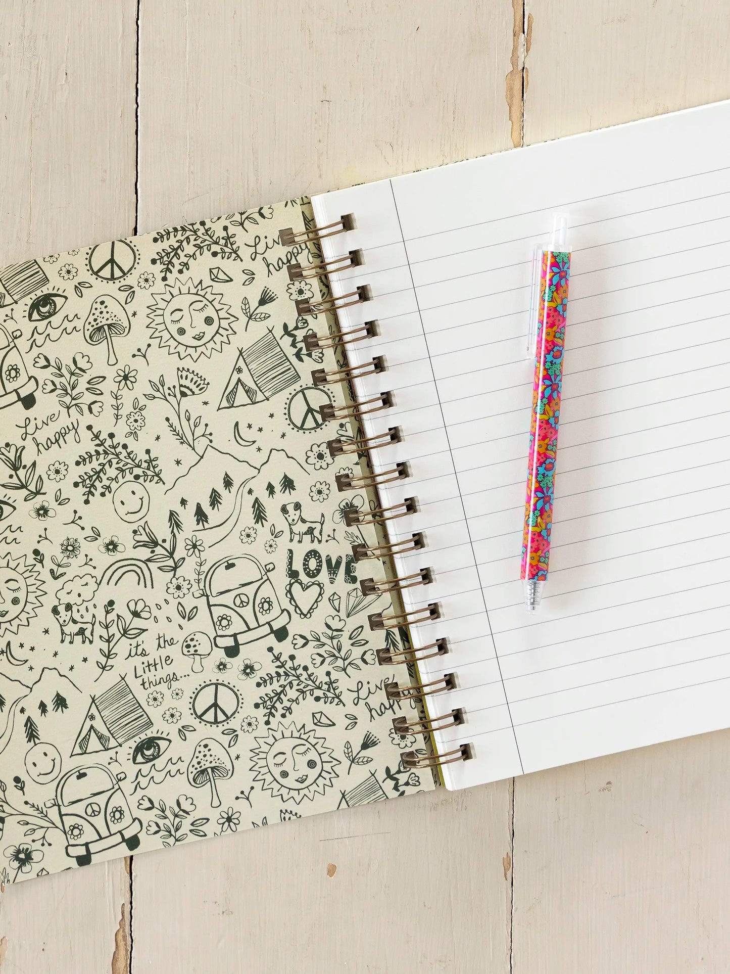 Spiral Notebook - Wildflower Border
