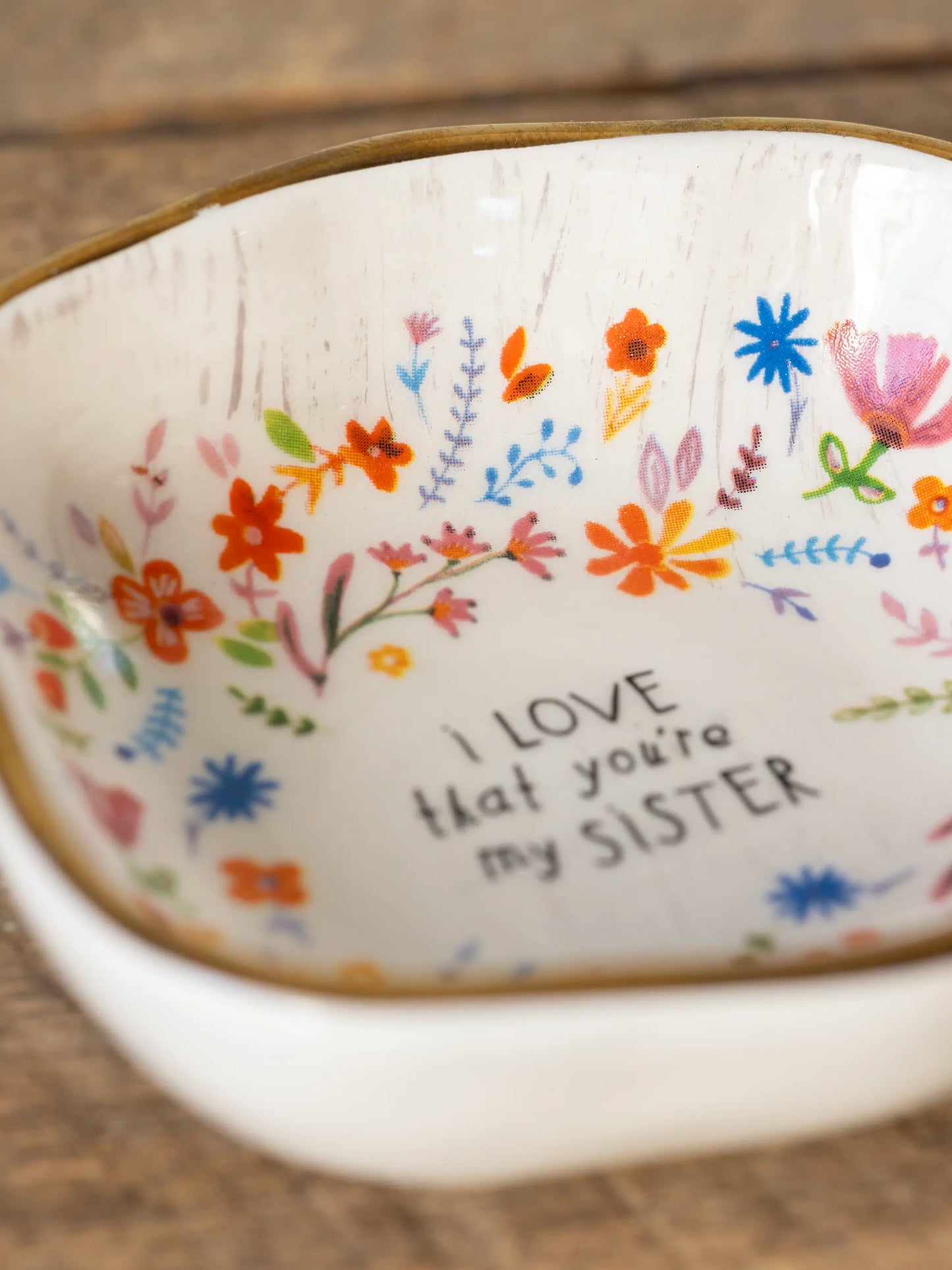 Antiqued Trinket Bowl - Sister