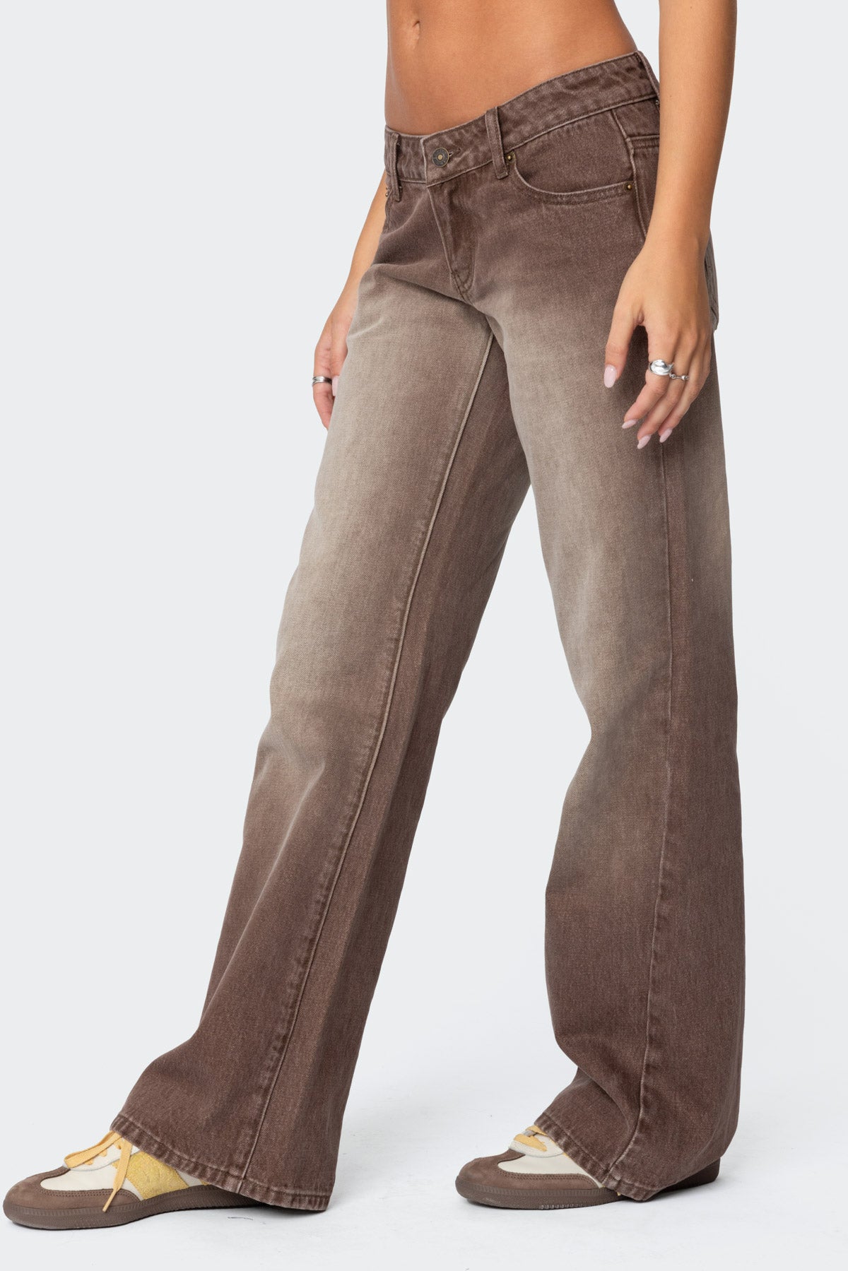Alysse Washed Low Rise Baggy Jeans