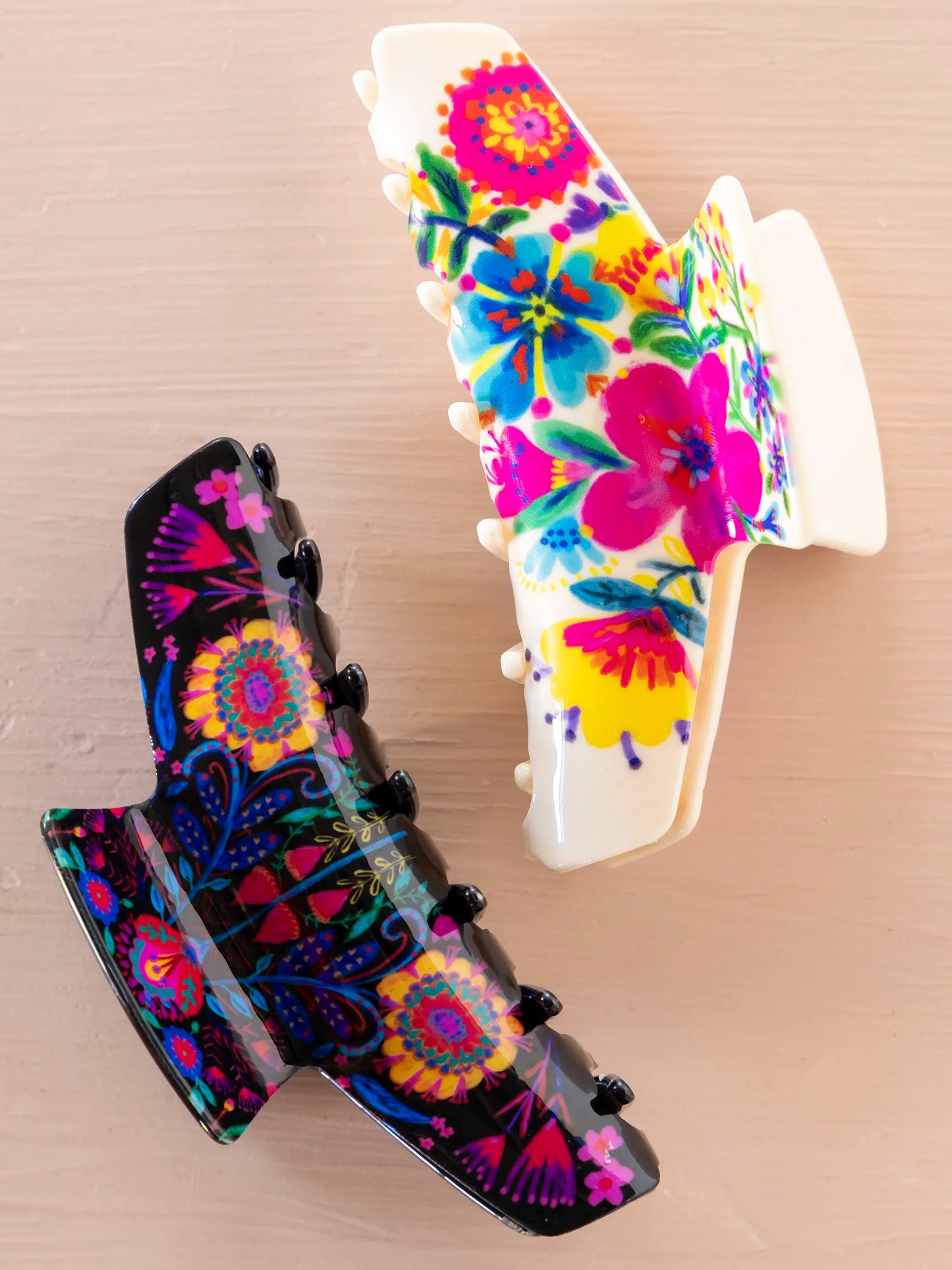 Everyday Hair Claw - Cream Floral