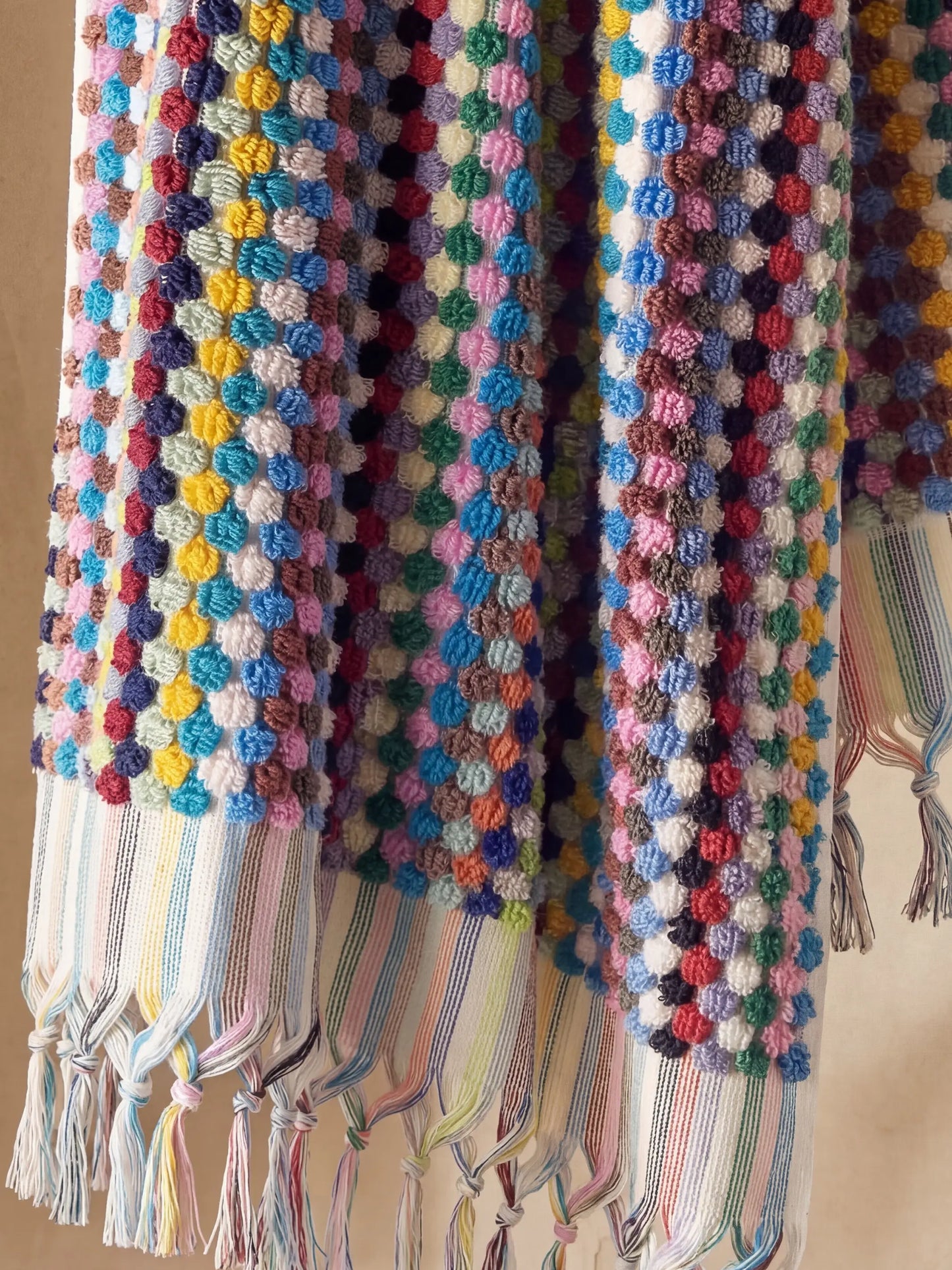 Turkish Cotton Woven Hand Towel - Rainbow