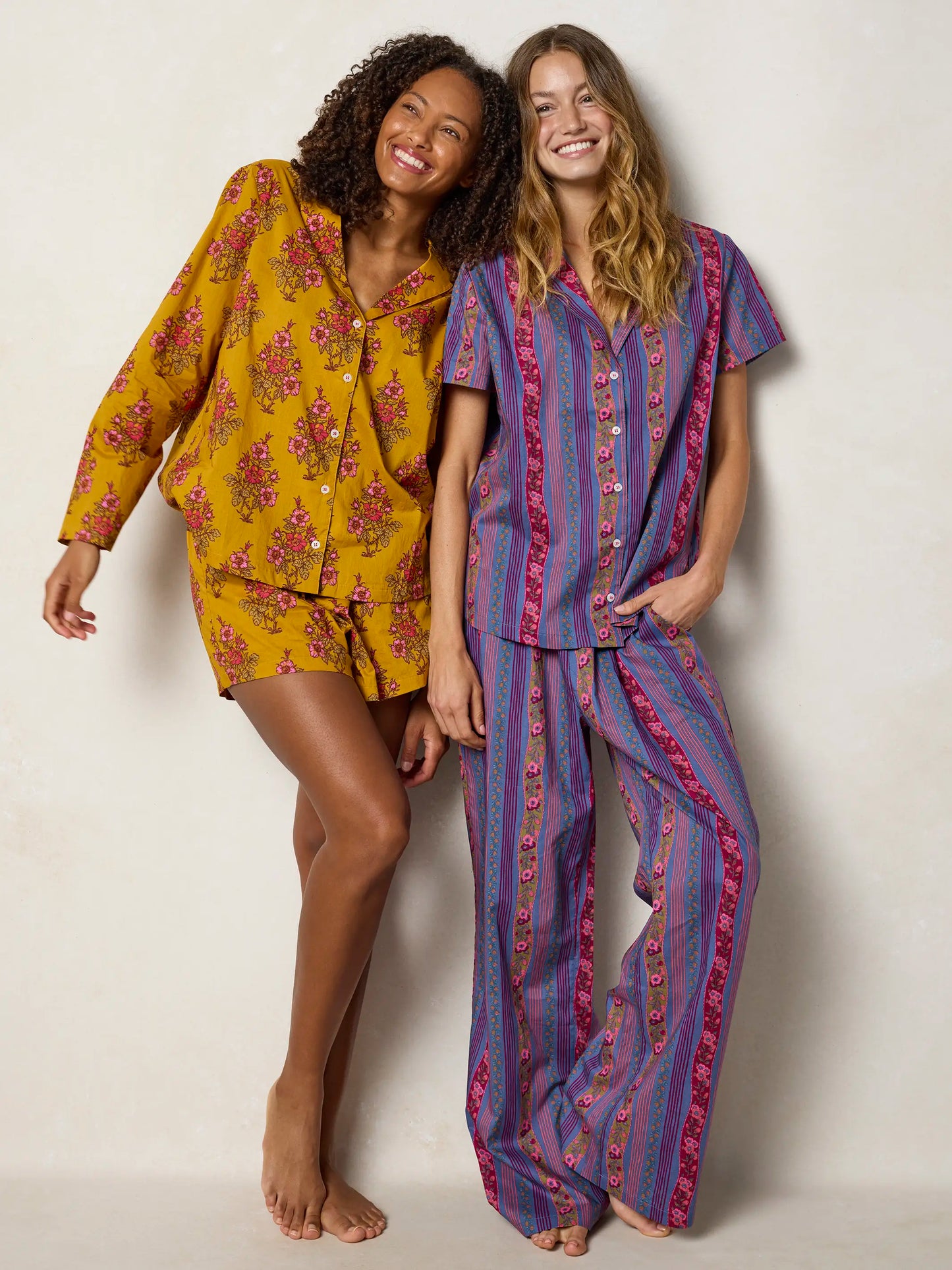 Mix & Match Cotton Pajama Pants - Porto Ditsy Merlot