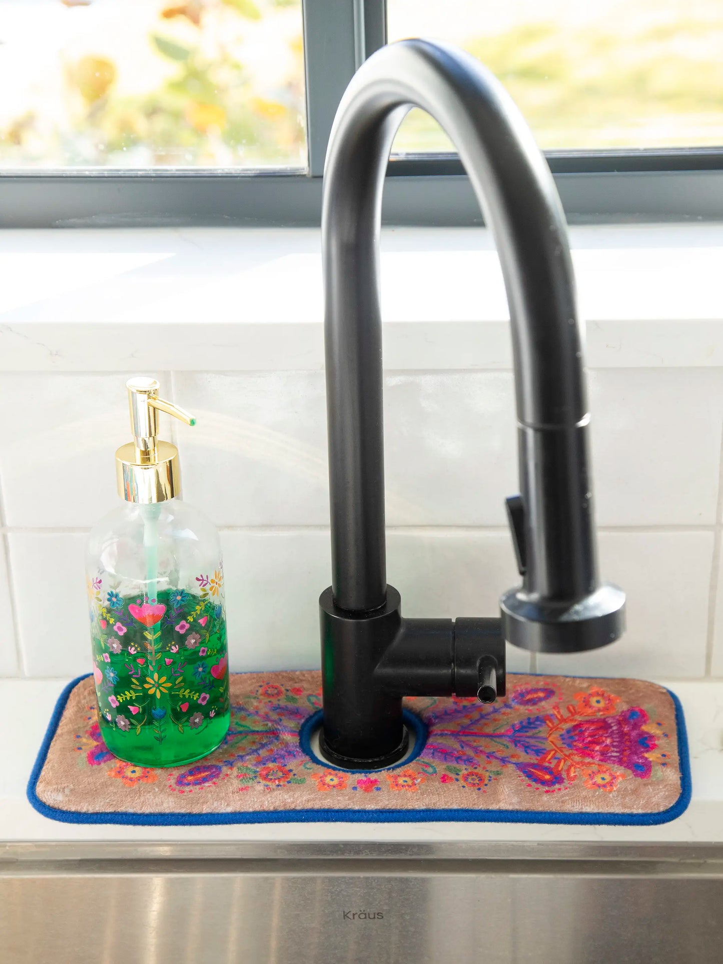 Reversible Faucet Sink Mat - Burnt Orange