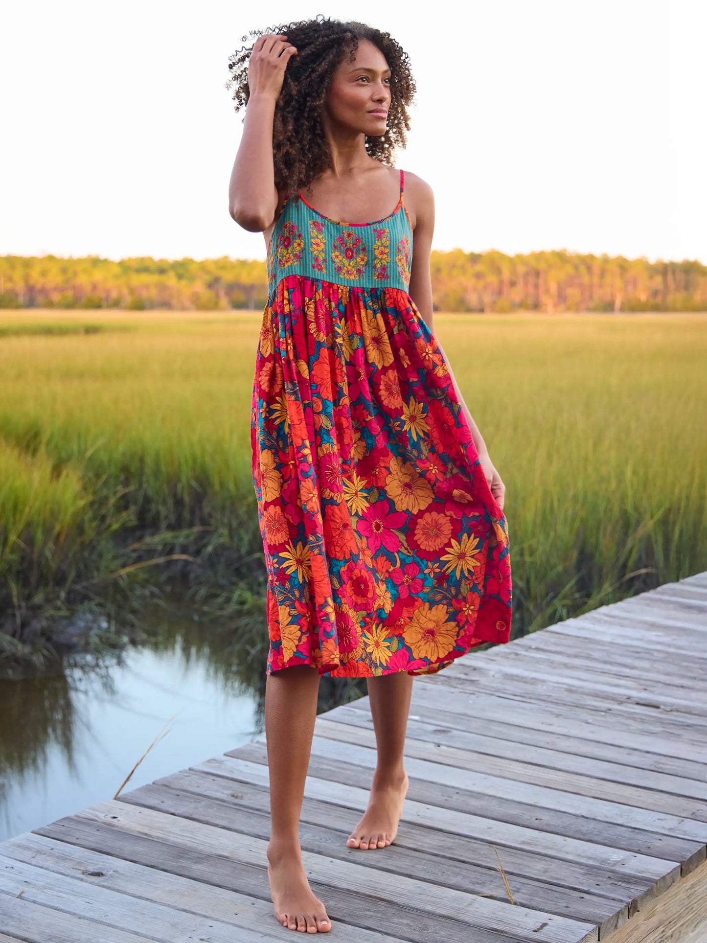 Gigi Midi Dress - Flowerchild Garden