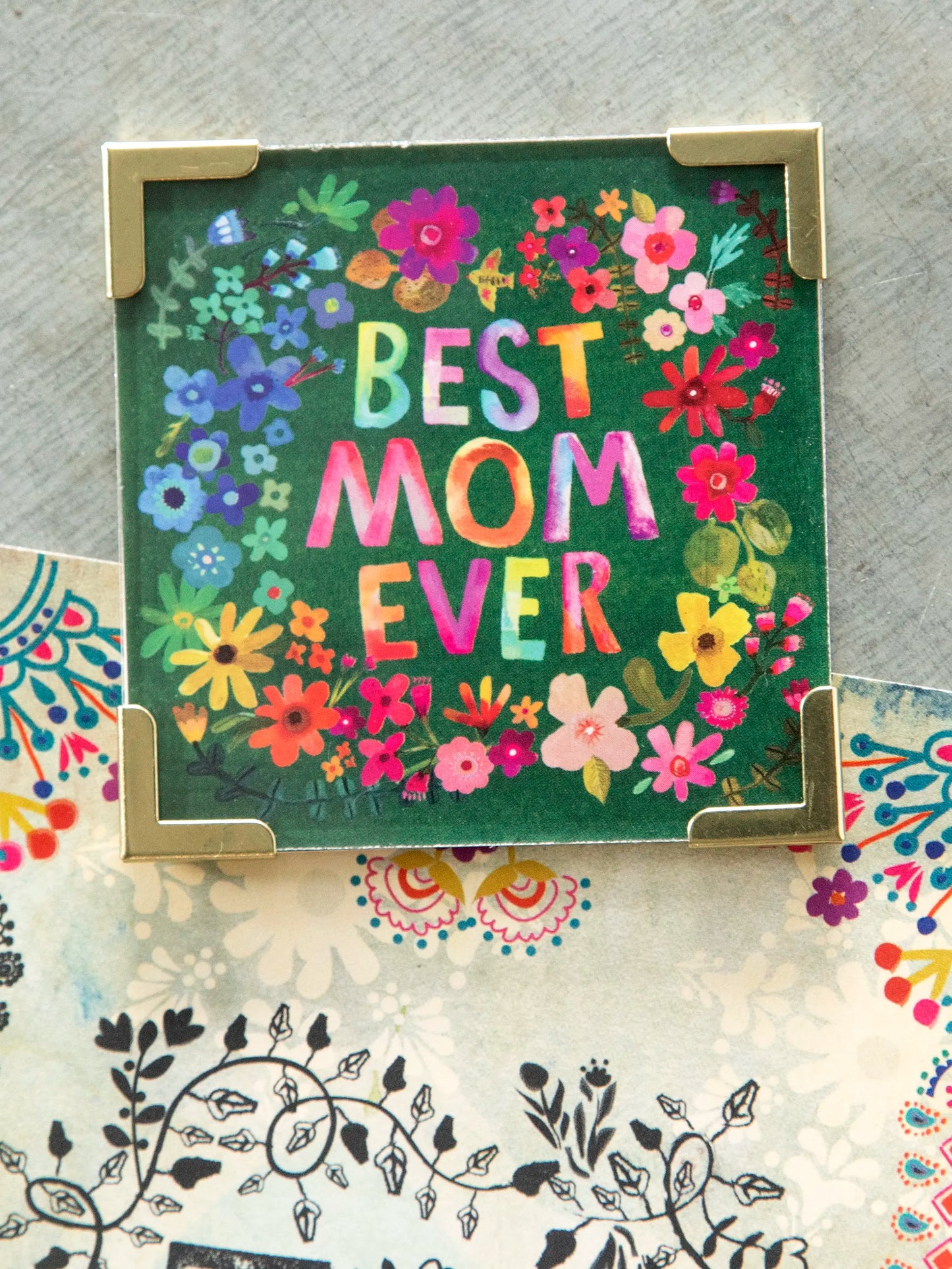Corner Magnet Keepsake - Best Mom Ever