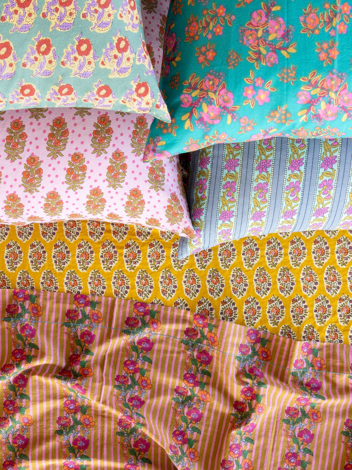 Mix & Match Cotton Pillowcase, Single - Pink Polka Dot