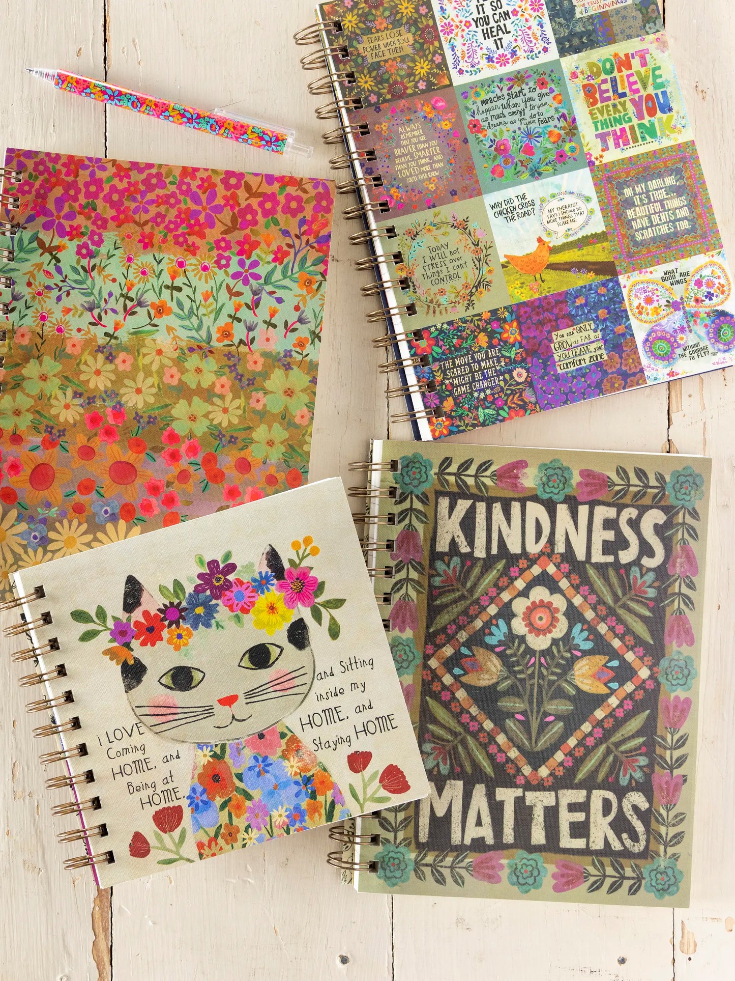 Spiral Notebook - Patchwork Chirps