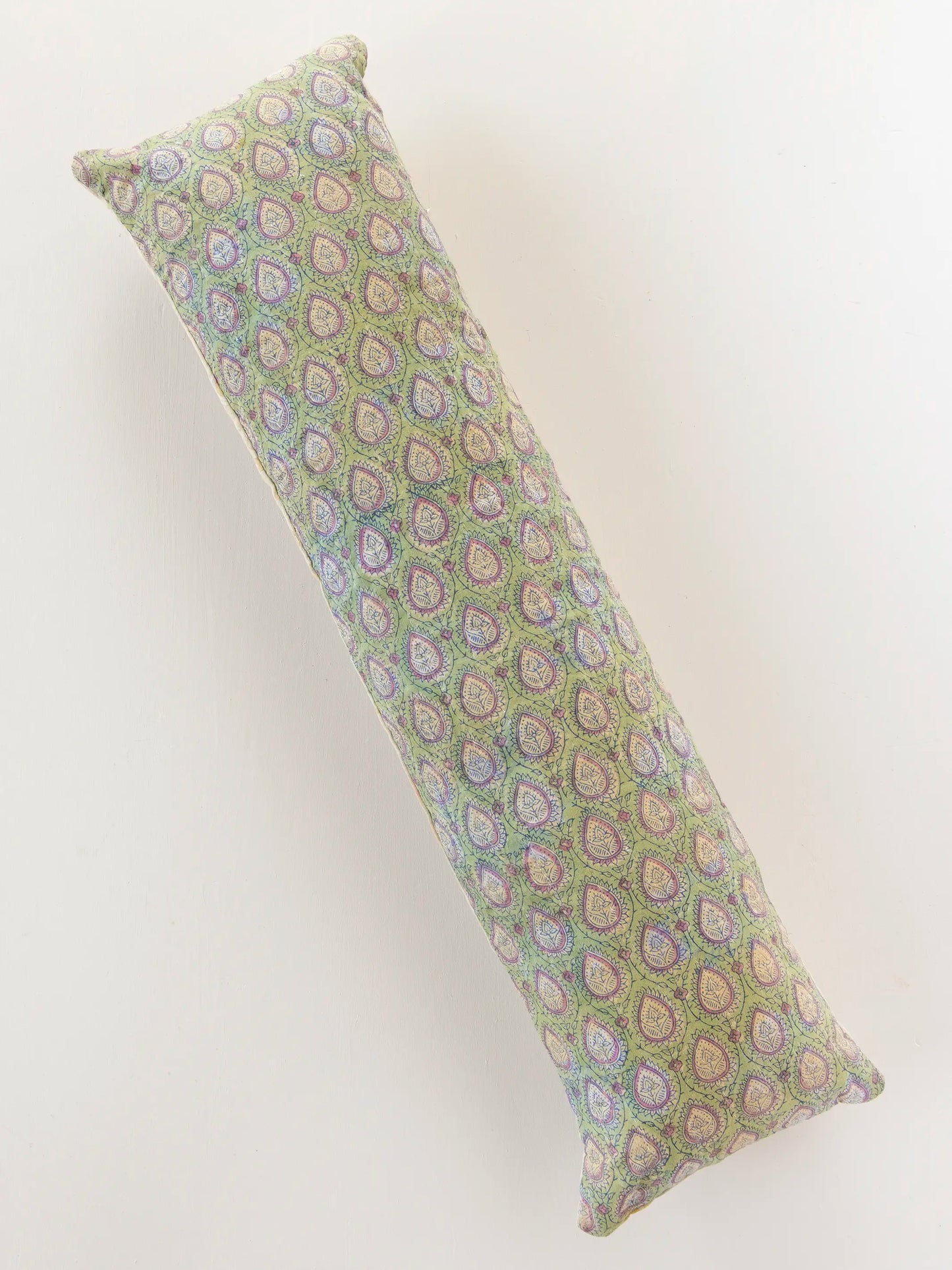 Vintage Kantha Reversible Lumbar Pillow - Green
