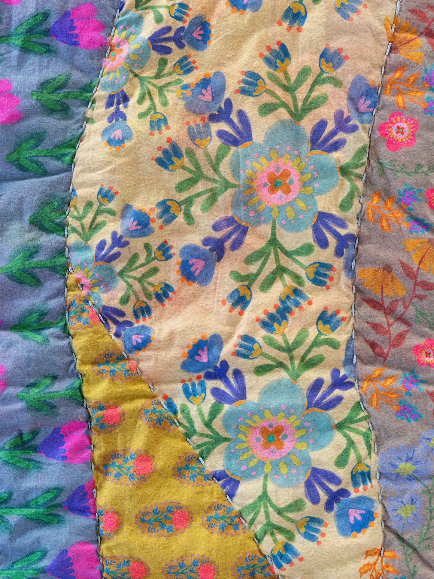 Bungalow Reversible Cotton Euro Sham - Garden Waves