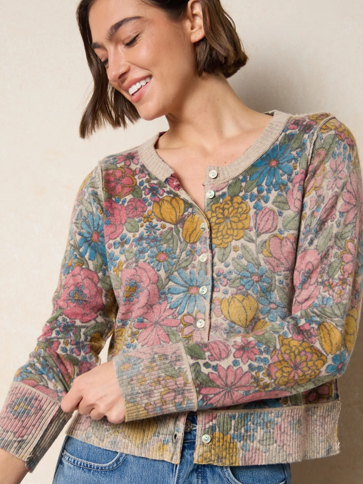 Your Everything Cardigan Sweater - Drawn Garden Multi