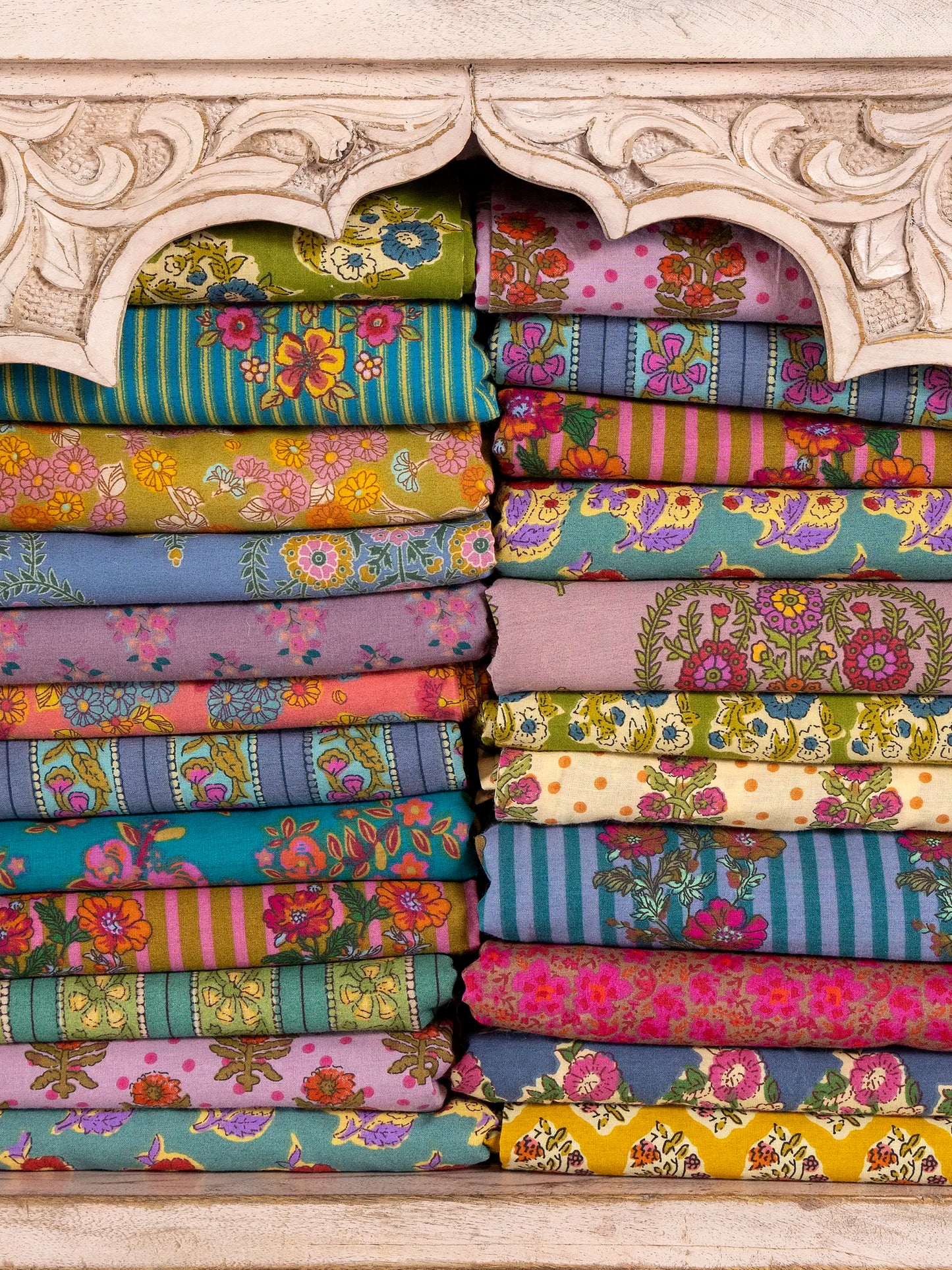 Mix & Match Cotton Fitted Sheet - Teal Bouquet Blooms