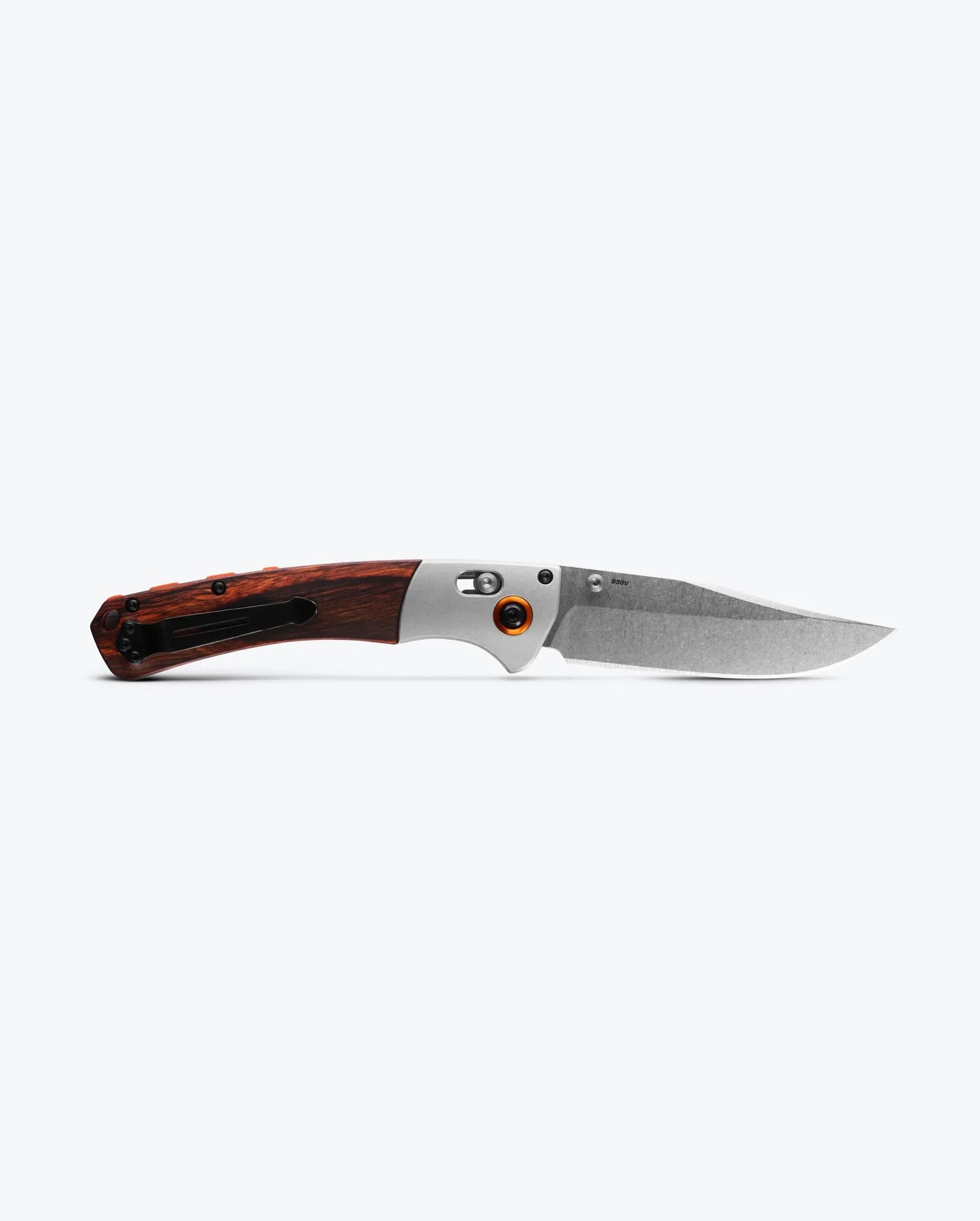 Crooked River | Grey Aluminum & Wood | Clip-point