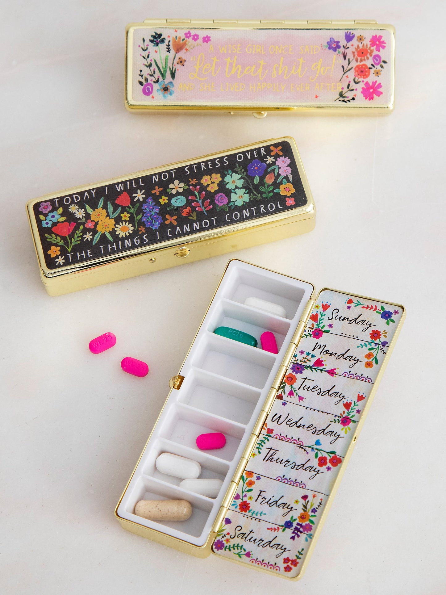 Weekly Pill Organizer - A Wise Girl Once Said